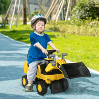 HOMCOM Tractor Correpasillos con Licencia Caterpillar Excavadora para Niños de 18 a 36 Meses con Pala Delantera y Bocina Carga 25 kg 78x29,5x54 cm Amarillo - details 1