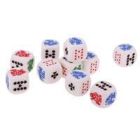 10 Piezas De Dados De Poker De 12mm/0.47 Pulgadas De Acrílico Para Juegos De Cartas De Casino Juegos Familiar Y Pub Dados De Juguete - details 3