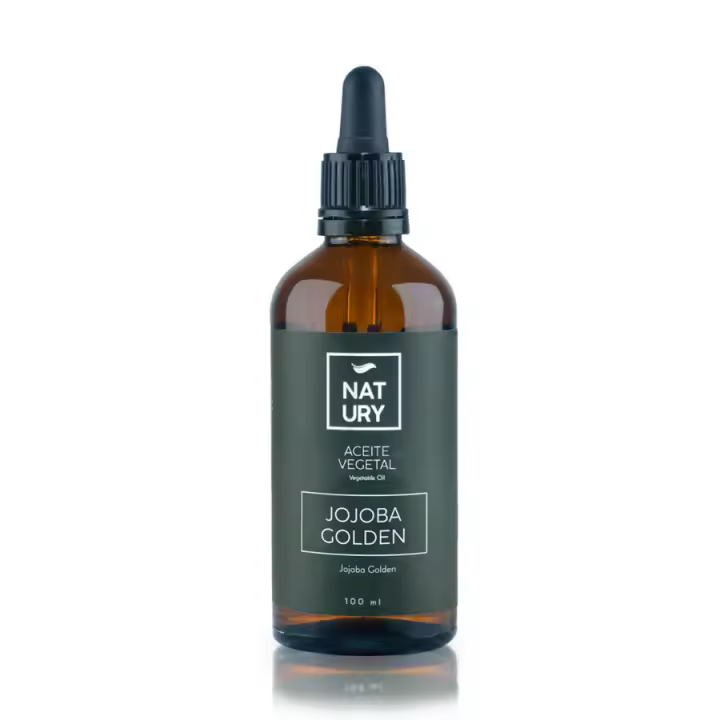 NATURY Aceite Jojoba Golden 1ª Presión ECO 100ml - Hidratación Profunda y Regulación de Sebo - 1