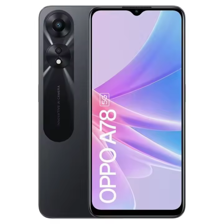 Oppo A78 5G 4GB RAM + 128GB ROM, Dual SIM, Pantalla 6,56”, Cámara 50M+2MP, Cámara Selfie 8MP, Batería 5000mAh, Carga Rápida 33W, Negro (Versión Española) - 1