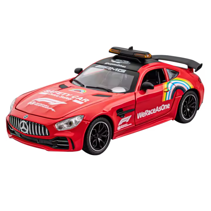 Coche De Seguridad AMG a Escala 1:24 Replica De F1 De Aleación Con Luces Coleccionable Para Entusiastas Del Automovilismo - 1