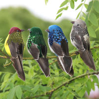 1PC Decoración De Jardín De Pájaro Artificial Pluma De Pollo Espuma Producto Falso De Pájaro Para Adornos Florales - details 0