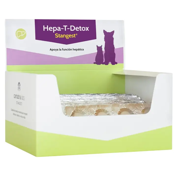 Hepa-T-Detox 300 comprimidos en blíster suplemento para el apoyo de hígado de perros y gatos STANGEST - 1