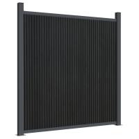 vidaXL Panel de valla WPC 173x186 cm Color Gris,  Marrón,  y mas Perfecta para plantas y animales, múltiples usos malla para ventilación, seguridad, ventana, jardín - details 1
