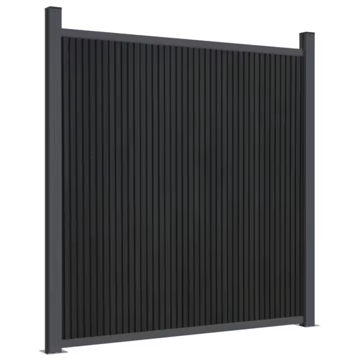 vidaXL Panel de valla WPC 173x186 cm Color Gris,  Marrón,  y mas Perfecta para plantas y animales, múltiples usos malla para ventilación, seguridad, ventana, jardín - 1
