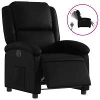 vidaXL Sillón reclinable eléctrico de cuero sintético Negro, Crema, Gris Sillon Dormitorio Sillon Comodos Silla Relax Sillón Sofá - details 2