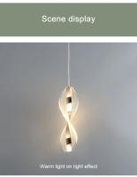 Lámpara Colgante Geométrica De Acrílico Moderna Para Decoración De Hogar Y Restaurantes Iluminación LED Para Dormitorio Y Sala De Estar - details 4