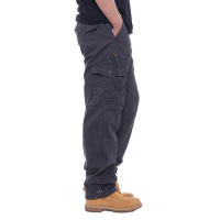 Pantalones Cargo Hombre FGKKS Con Multiple Bolsillos Y Cierre De Cremallera Algodón Puro Pantalones Rectos Casuales De Color Sólido Para Construcción - details 8