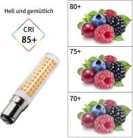 Paquete de 2 bombillas LED B15d Reemplazo 75W 90W 80W Blanco cálido 3000K 220V 230V 890lm 7W Aplique de pared para Sala de estar Lámpara de araña Máquina DE COSER [Clase Energética]] (en inglés) - details 1
