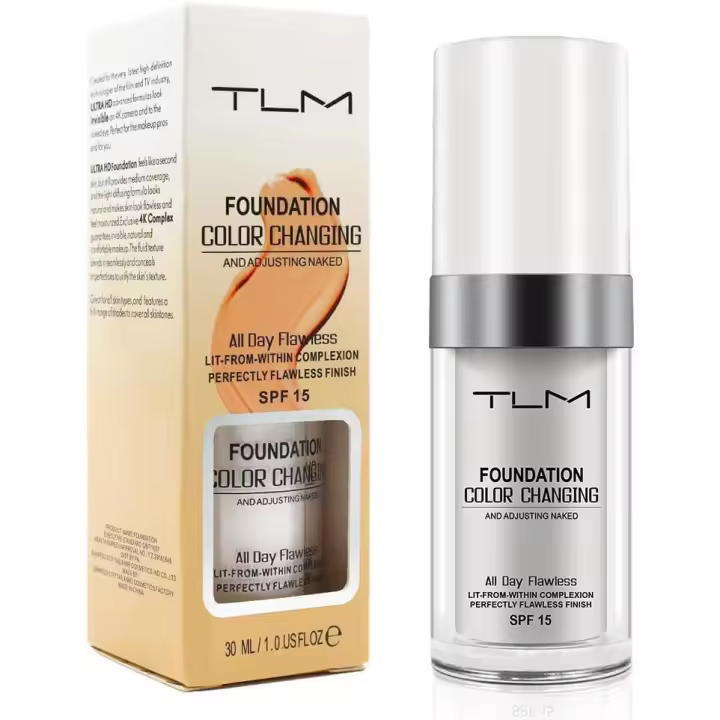 Base de maquillaje que cambia de color para piel madura, 100 g (paquete de 1), protección solar, corrector nude, apto para todo tipo de piel, FPS 15 - 1