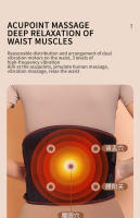 Masajeador De Lumbar Inalámbrico Jinkairui Con Calor Y Vibración Cinturón De Masaje Para Espalda Y Abdomen Soporte De Tracción Lumbar Alfombrilla Calentadora - details 10