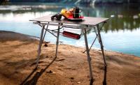 AREBOS Mesa de camping 90 x 51,5 cm mesa rodante aluminio mesa plegable exterior - details 1
