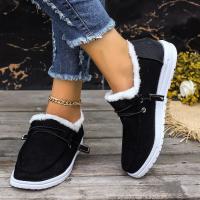 Botas De Mujer Casuales De Algodón Para Invierno Con Plush Interior Y Plataforma Deportiva Moda Trabajo Botines De Tobillo - details 3
