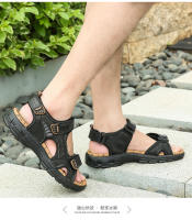 Nuevos Sandalias Para Hombre Con Suela Gruesa Y Capa Exposada De Cuero Genuino Casual Ligeros Zapatillas De Moda Con Cierre De Correa Y Suela De Goma - details 8