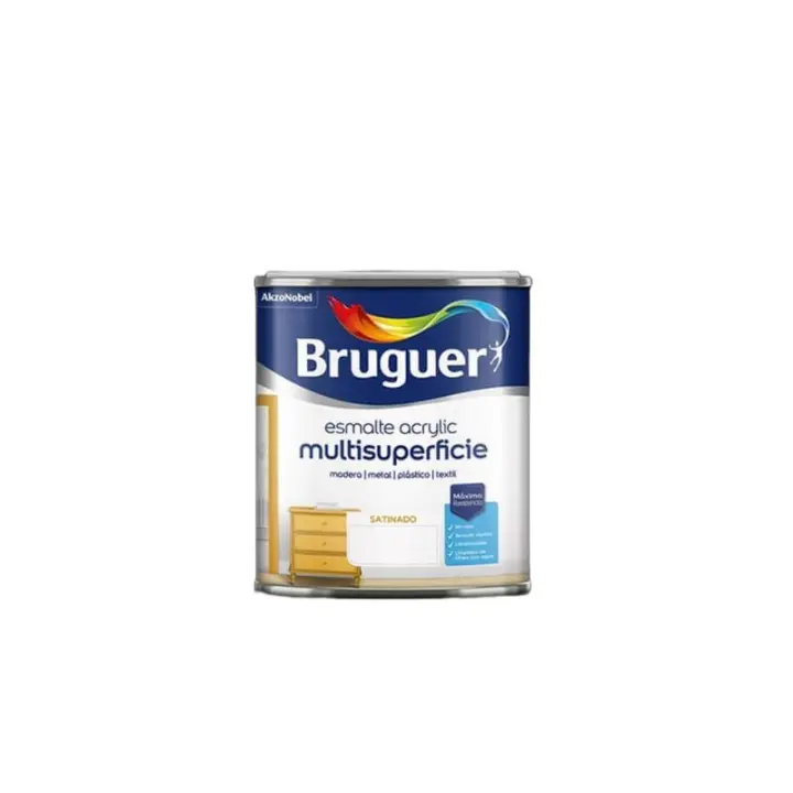 BRUGUER-Pintura Esmalte Acrylic Multisuperficie Satinado Blanco  750 ml - 1