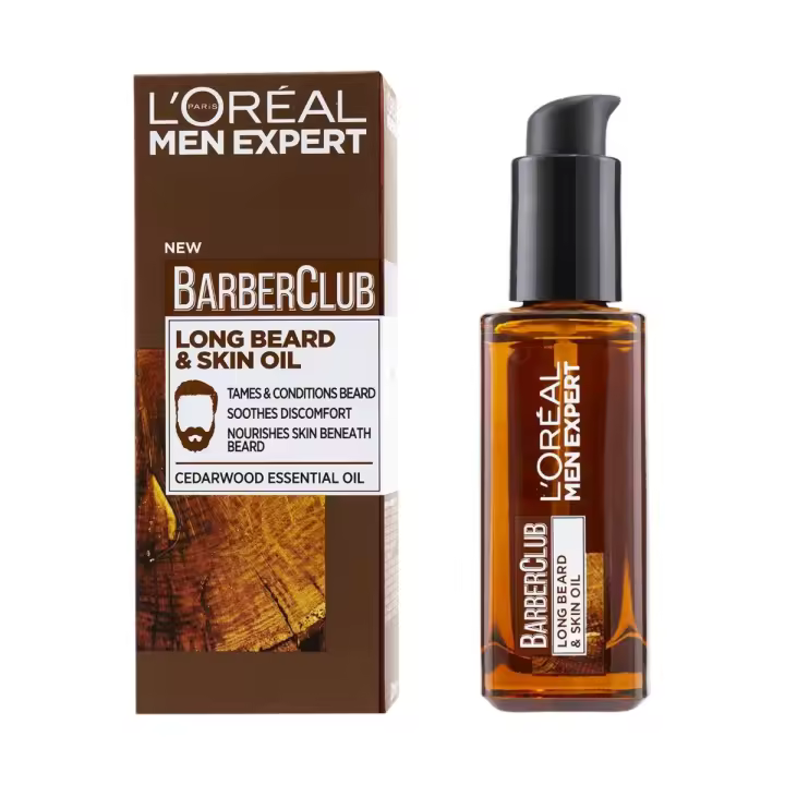 L'OREAL PARIS MEN EXPERT Barber Club Aceite hidratante para Barba Larga 30 ml - 1