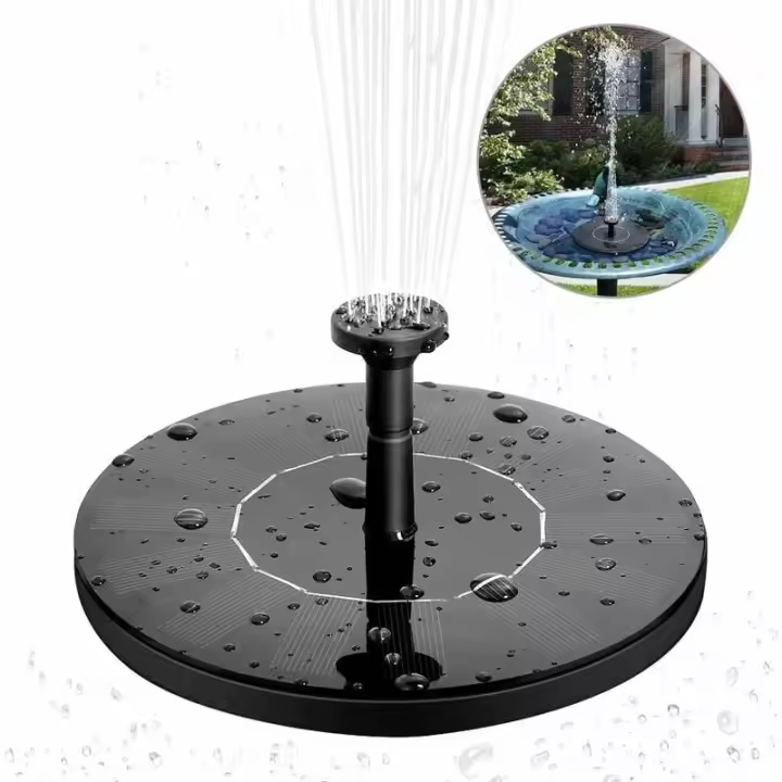 BIT Bomba de agua monocristalina de fuente solar 1,4 W, ideal para jardín, estanque y estanque - 1