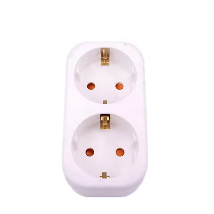 Adaptador De Enchufe Europeo 1 a 2 1 a 3 1 T 4 Vías Estándar EU Extensor De Enchufe De Viaje Protector Antisalpicaduras - 1