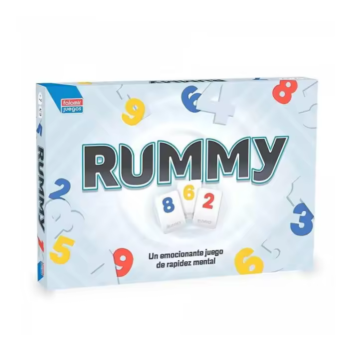 Falomir Juegos Rummy Junior - Juego de Mesa con 105 Fichas de Cartón - 1