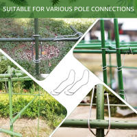 50Pcs Clip De Conexión Para Plantas Y Vines Soporte De Tubo Metálico Para Jardín Cages De Paredes De Plantas Y Verduras - details 1
