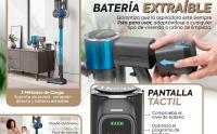 NARVI Aspirador Inalámbrico con Motor 250W, Batería Recargable y Extraíble,  Luz LED detección de polvo, Succión 100AW, Filtro HEPA y Cepillo Motorizado Anti enredos.  Ref. NVAC 10 - details 3