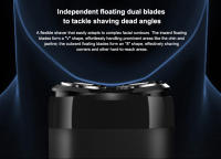 XIAOMI MIJIA S100 Afeitadora Eléctrica Portátil Doble Hoja Seco Húmedo Corte De Barba Recargable USB Para Hombres Máquina De Afeitar - details 1