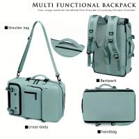 1pieza Mochila de senderismo para hombres y mujeres elegante mochila casual con compartimentos para zapatos y puertos de carga - Ligera, gran capacidad para acomodar una mochila para portátil de 17 pulgadas para ocio, campus, - details 1