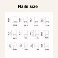 24pcs/set Uñas Postizas Cortas En Gradient Nude Rosa Jalea Brillante Estilo Cuadrado Ballet Frances Reutilizables Press on Falsas Uñas - details 19