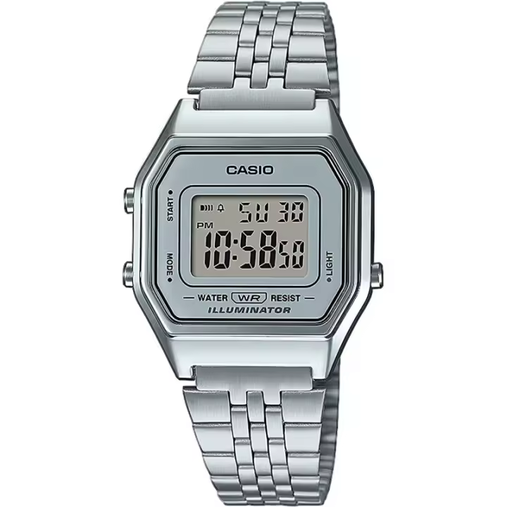 Reloj Casio Vintage Coleccion Mujer Acero Iconic Digital 29mm La680wea-7ef - 1