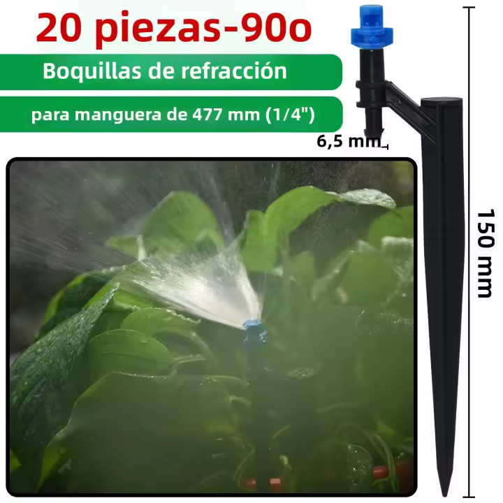Kit De Riego Por Aspersión KESLA 20pcs Con Aspas De Derrame De 90/180/360° Para Sistema De Riego De Jardín Plantas Y Flores - 1