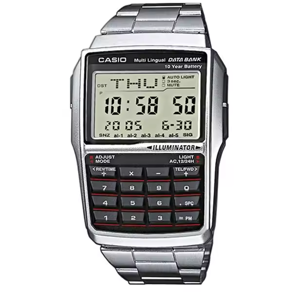Reloj Casio Vintage DBC-32D-1A Databank Calculator Unisex Digital - 1