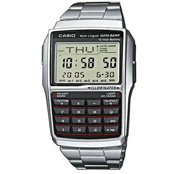 Reloj Casio Vintage DBC-32D-1A Databank Calculator Unisex Digital - 1