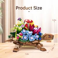 Kit De Modelado De 510 Piezas De Tortuga Juego De Construcción De Macetas Para Habilidades Mano-Ojo Regalos Para Cumpleaños De Niños Bloques De Flores Bricks Unisexos - details 3