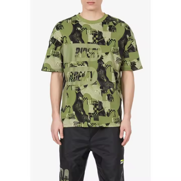Camiseta Oversized Fila X Valentino Rossi Calliste Green Riders - 1