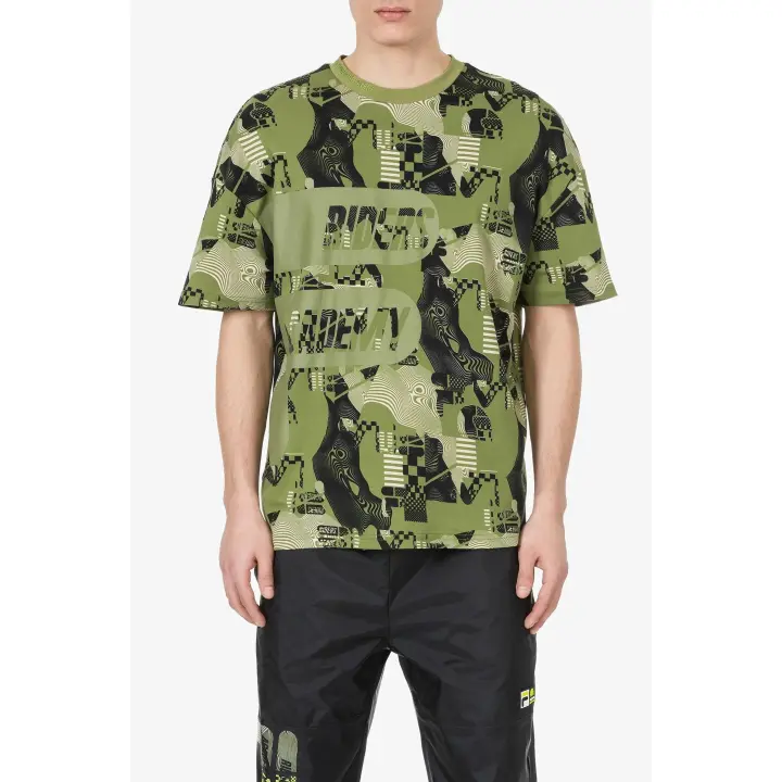 Camiseta Oversized Fila X Valentino Rossi Calliste Green Riders - 1