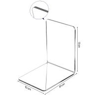 Soporte De Libros De Acrílico Transparente 1 PC Decoración Para Escritorio Estante De Almacenamiento Para Libros Soporte De Papel Stationery Escolar - details 4