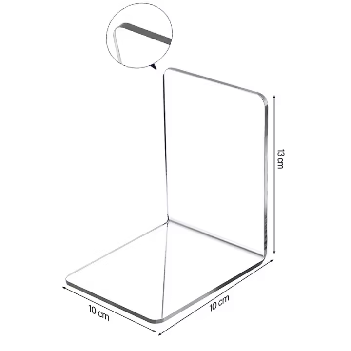 Soporte De Libros De Acrílico Transparente 1 PC Decoración Para Escritorio Estante De Almacenamiento Para Libros Soporte De Papel Stationery Escolar - 1