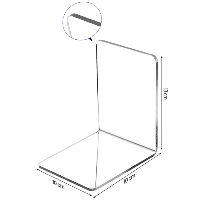 Soporte De Libros De Acrílico Transparente 1 PC Decoración Para Escritorio Estante De Almacenamiento Para Libros Soporte De Papel Stationery Escolar - 1