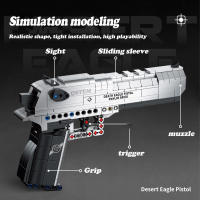 Pistola Desert Eagle Serie Militar Bloques M92 USP WW2 PPK Modelo De Juguete Para Niños Y Niñas Construcción DIY Regalo Para Chicos - details 1