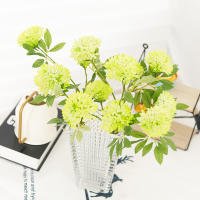 Rama De Flores Artificiales En Forma De Césped Con 3 Cabezas Decoración Para Hogar Y Bodas Hojas De Planta Falsa Para Vaso Y Jardín Accesorios De Fiesta DIY - details 4