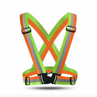 Chaleco De Seguridad Elástico Ajustable Para Correr Y Ciclar Con Cinturones Reflejos Nocturnos Para Adultos Y Niños Ropa Deportiva Con Bandas Adelantadas Unisex Material De Poliéster - details 9