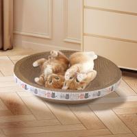 Placa De Rasguño Para Gatos De Cartón Redonda Y Ovalada Con Tazón Nido 5 Capas Para Gatos Domésticos Rasguño Delgada Y Durable - details 8