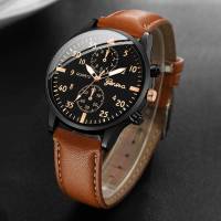Set De 4 Relojes De Pulsera De Cuarzo Para Hombre Estilo Casual Y Vintage Con Correa De Cuero Relojeros Sin Caja - details 6