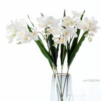 Orquídea Artificial De Hojada Suelta 65CM Para Decoración De Hogar Boda Hotel Flor Silken Freesia Adorno De Eventos - details 1