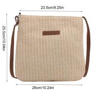 Bolso De Hombro De Paja Para Mujer Moda Verano Bolso Bandolera De Playa Vacaciones Compras Bolsos Mensajeros Para Mujer - details 1