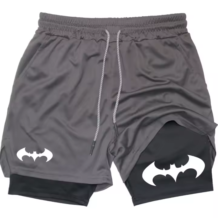 Shorts De Correr Para Hombre 2024 Shorts De Gimnasio De Dos Niveles Para Entrenamiento Rápido Y Secado Tratamiento De Sportwear Y2K - 1