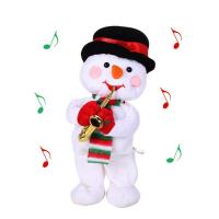 Muñeca De Peluche 32cm Tema Navidad Cantando Divertida Bajo Eléctrico Saxofón Dancer Santa Reindeer Decoración Creativa De Navidad - details 7