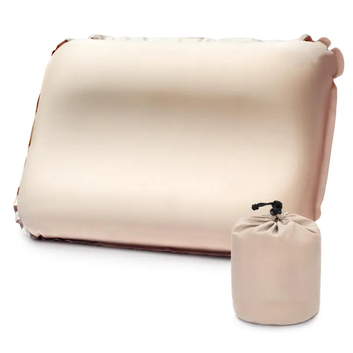 Almohada De Acampar Con Espuma De Memoria Autoinflable Portátil Soporte Ergonómico Para El Cuello Para Acampar Aviones Y Senderismo - 1