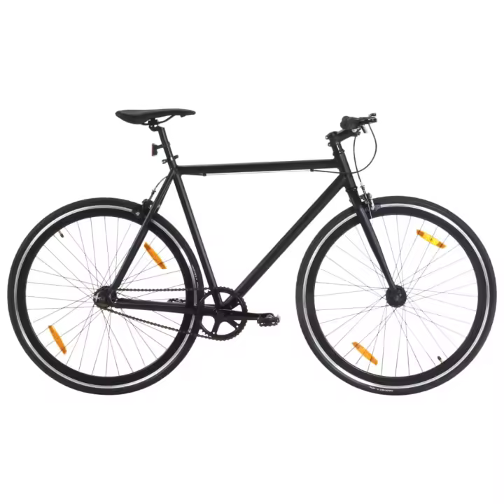 vidaXL Bicicleta de piñón fijo negro 700c 51 cm - 1