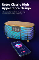 Lámpara De Noche Multifuncional Con Altavoz Bluetooth Y Carga Inalámbrica Rápida 15W Para Mesa De Noche En La Habitación Luz Ambiente Redonda Con Bombilla LED - details 1